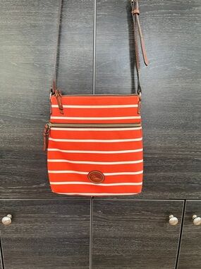 Dooney & Bourke Orange & Cream Stripe